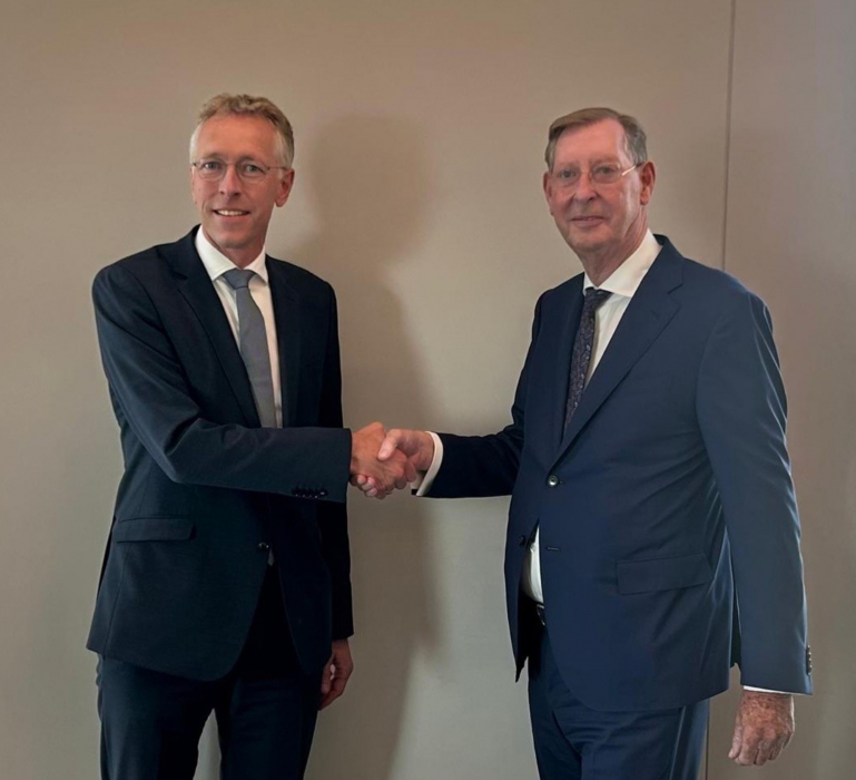 Harm Janssen, CEO BPD Europe en André Snippe, eigenaar Snippe Projecten