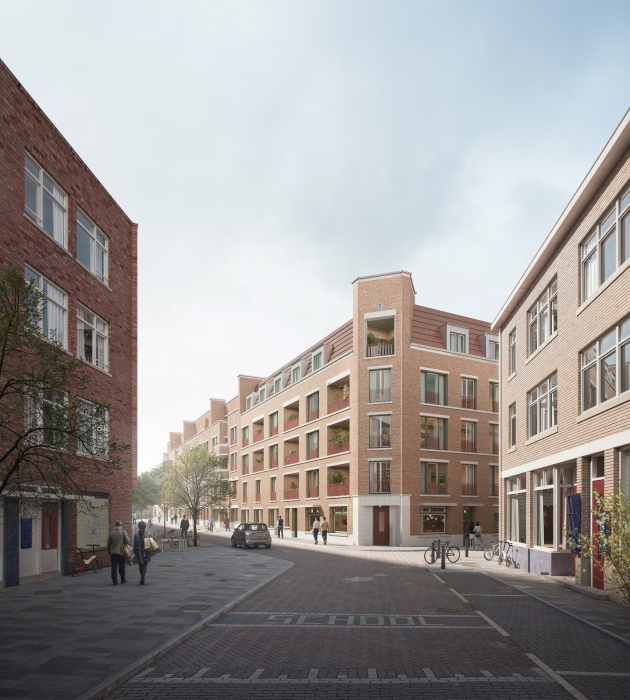 IJzerblok vanuit de 1e IJzerstraat (Impressie)