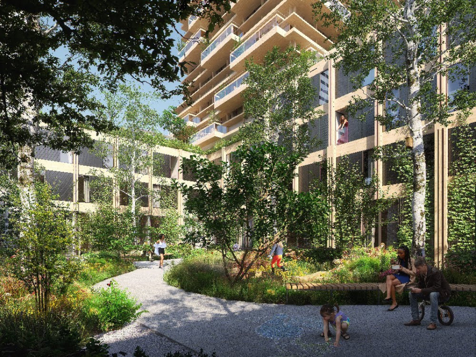 Woningbouwproject met CO₂-opslag