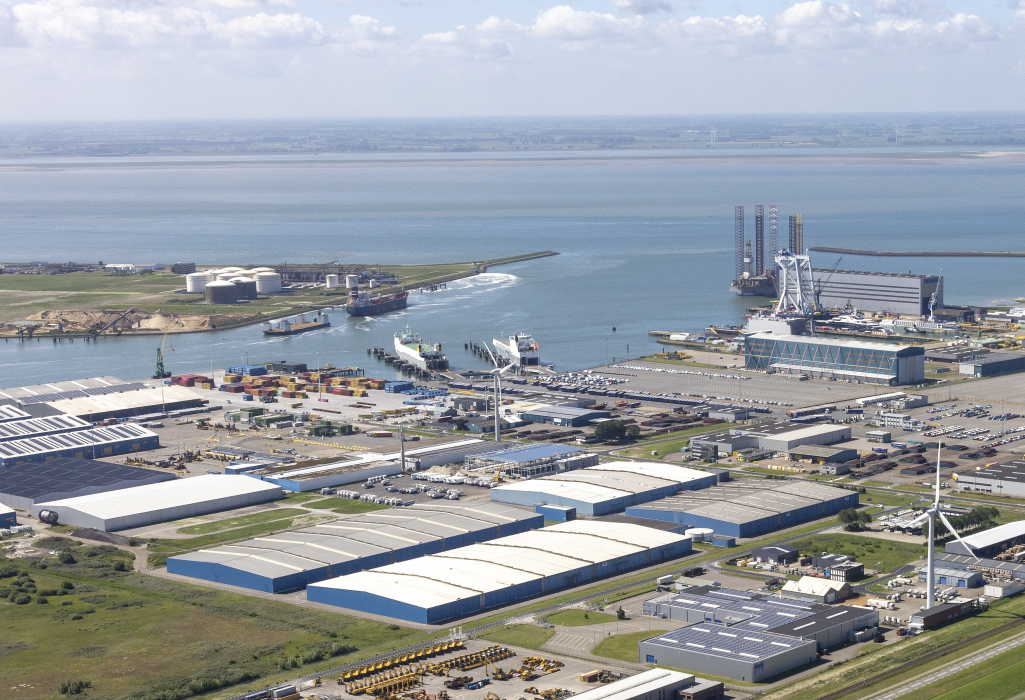 De vier logistieke hallen die Verbrugge huurt van DHG