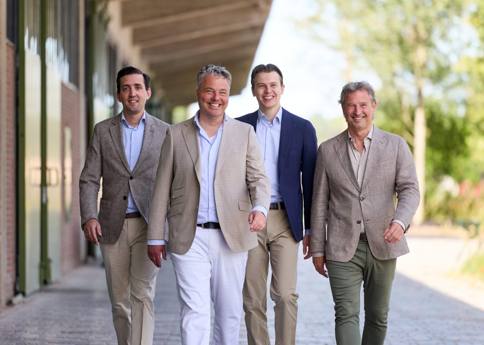 V.l.n.r. Paul Street, Dick Mulder, Marciano Rigters & Dennis Borsboom