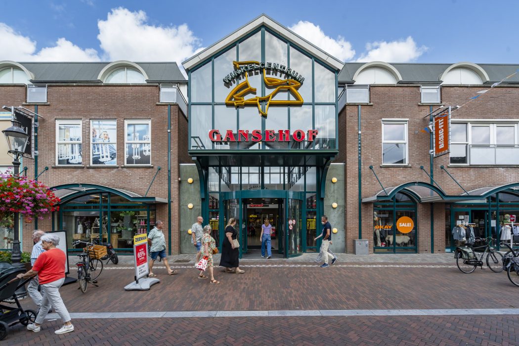 Winkelcentrum Gansehof in het centrum van Coevorden