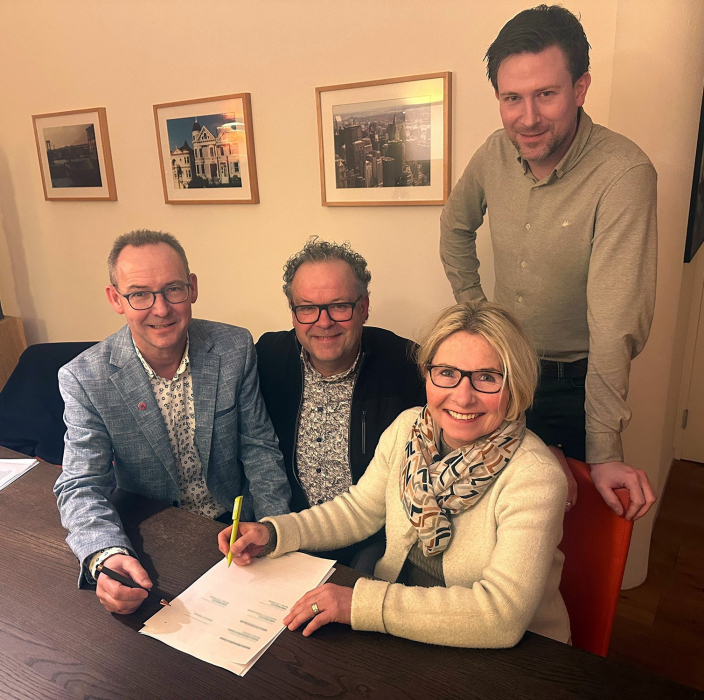 Jack Aelmans, Eric Hors, John Driessens en Petra Petit