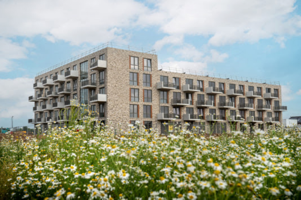 Een al gerealiseerd appartementencomplex van het Heijmans Huismerk