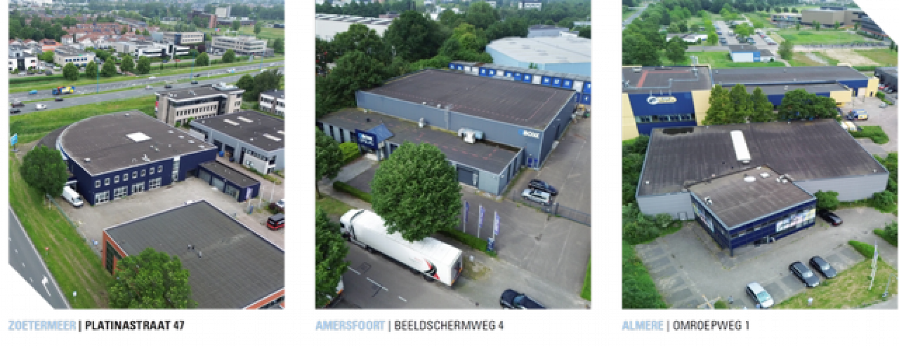 De drie verkochte locaties van BOXX