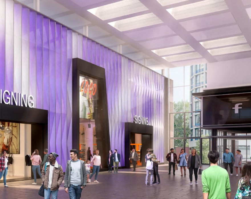 Transformatie winkelruimte in winkelcentrum Zuidplein