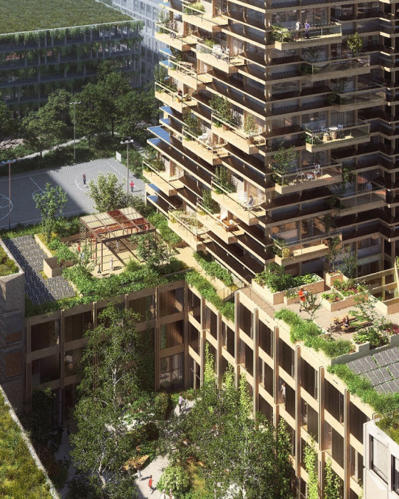 Woningbouwproject met CO₂-opslag