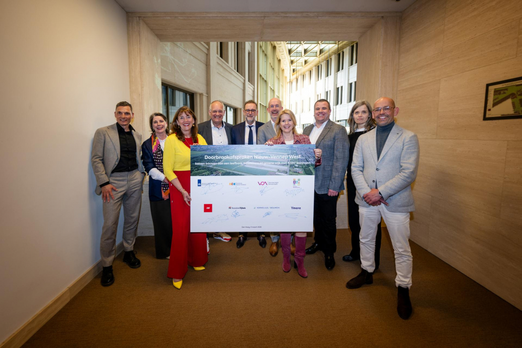 Akkoord op 4.580 woningen en snelle, hoogwaardige openbaarvervoerverbinding (HOV) in Nieuw-Vennep West, Haarlemmermeer