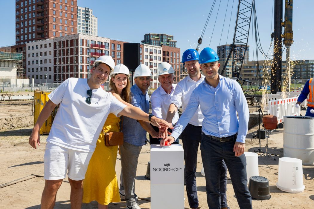 Foto start bouw Noordhof 4 in Amsterdam Noord