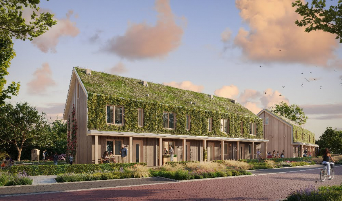 Woningbouwproject met CO₂-opslag