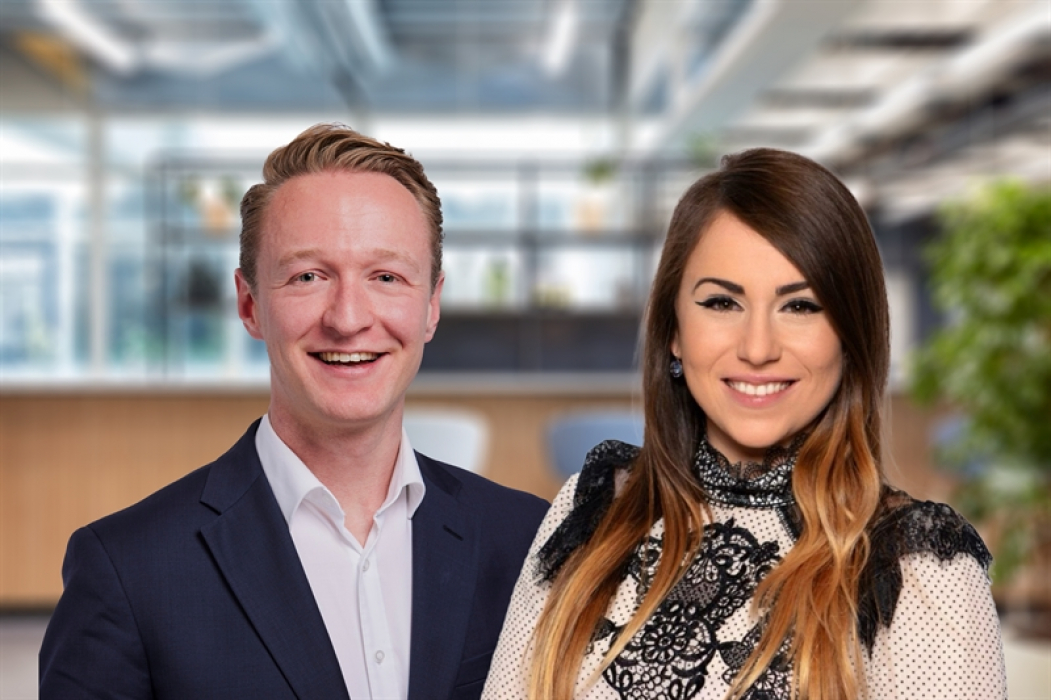 Nieuwe vastgoedadviseurs hotelteam Eddie Koppies en Diana Bizna