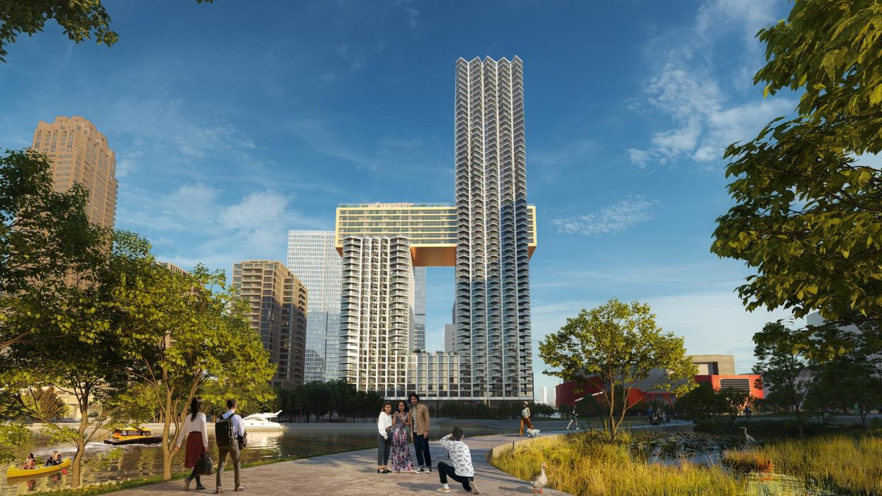 De Sax vanuit het park