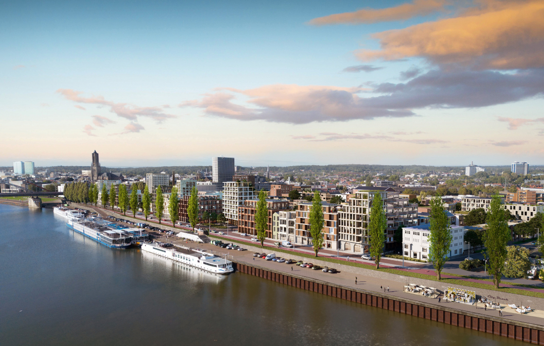 Vogelvlucht Havenmeesterskwartier in Arnhem