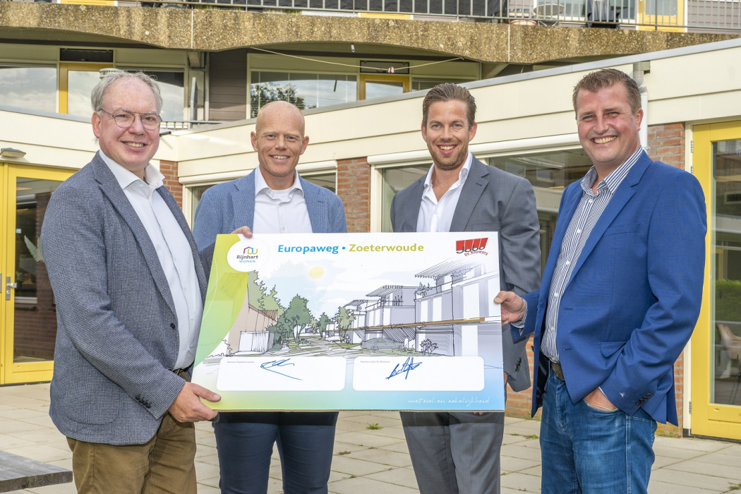 Ondertekening samenwerking Jobo Vastgoed en Rijnhart Wonen