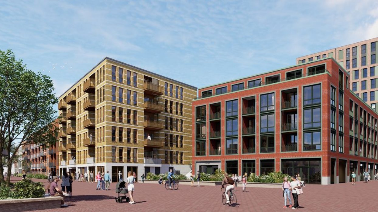 Een impressie (van architect Common Affairs) van de Roosenboom aan het Rooselaarplein