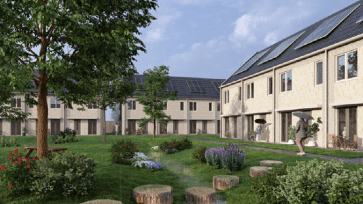 Artist impression nieuwe Zeeheldenbuurt in Barendrecht